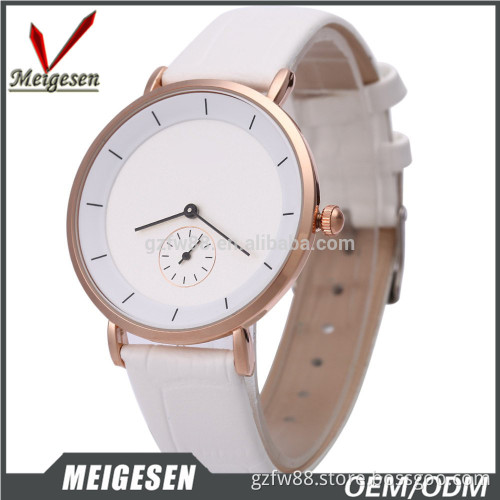 watches with second disc leather strap custom watch OEM China manufacturer